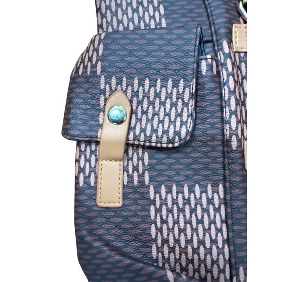 The Classic Business Book bag w/ snap pockets, drawstring, shoulder satin strap - Picture 2 of 5